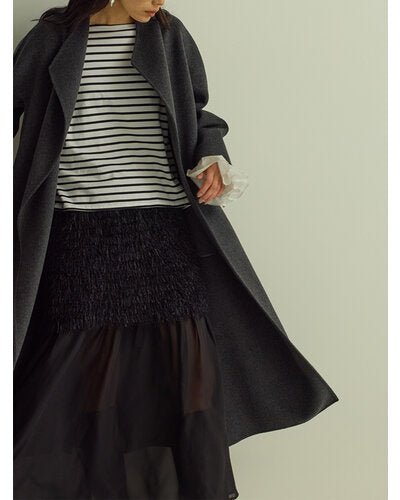 【Mewl ReSTOCK】シャツスリーブボーダーTOPS - Champdelarose