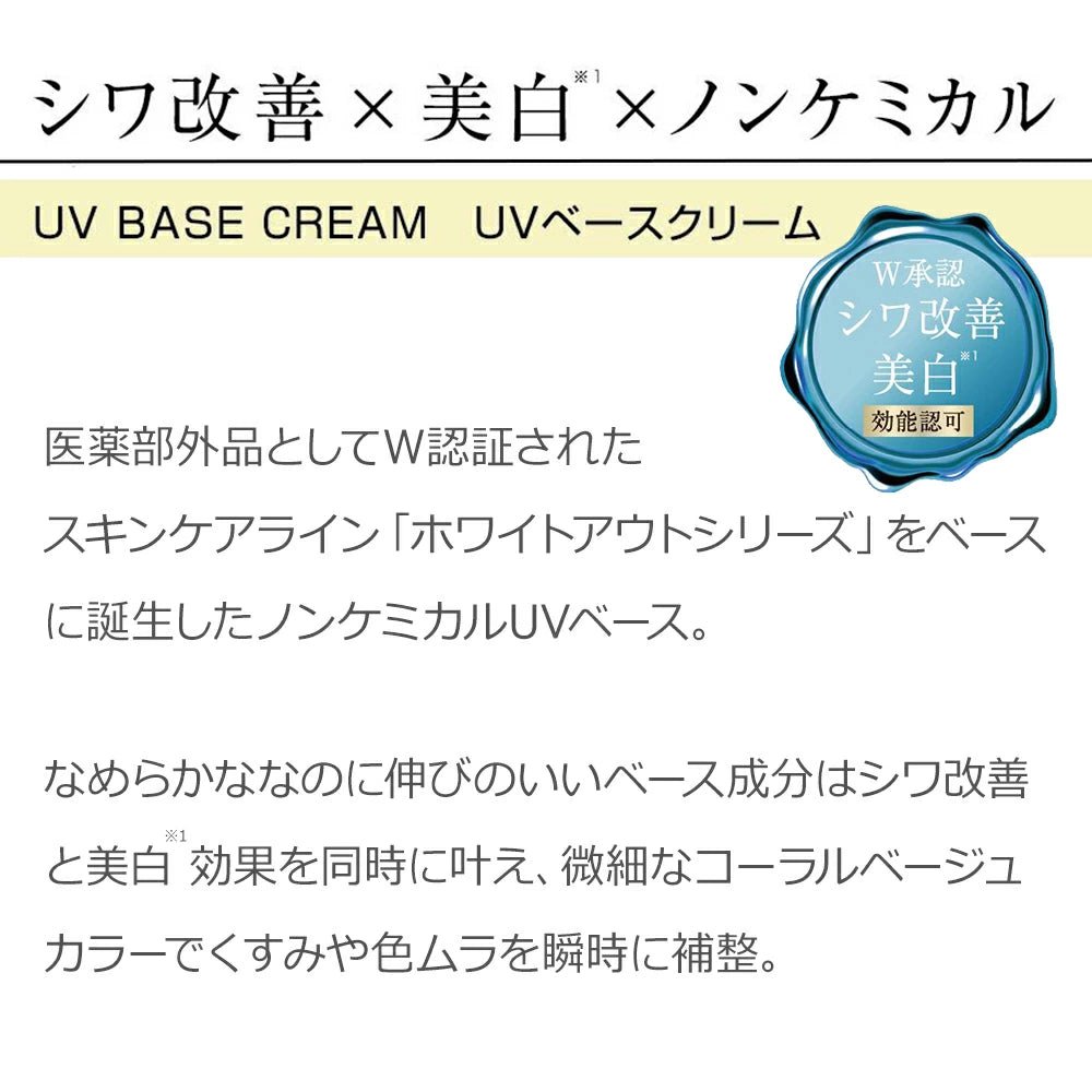 【Miss 9'】ミスナイン ザ リンクルホワイト UVベース - 40g - （メイクアップベース / SPF35 / PA＋＋＋） - Champdelarose