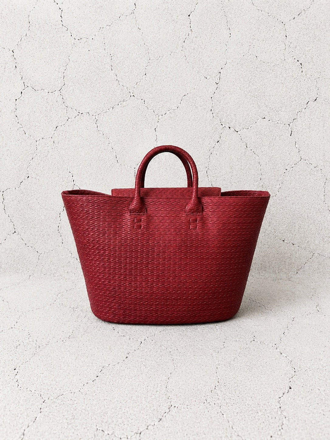 【M.U.L 2026-9】BASKET TOTE M leather stole - 編み込み型押し - Champdelarose