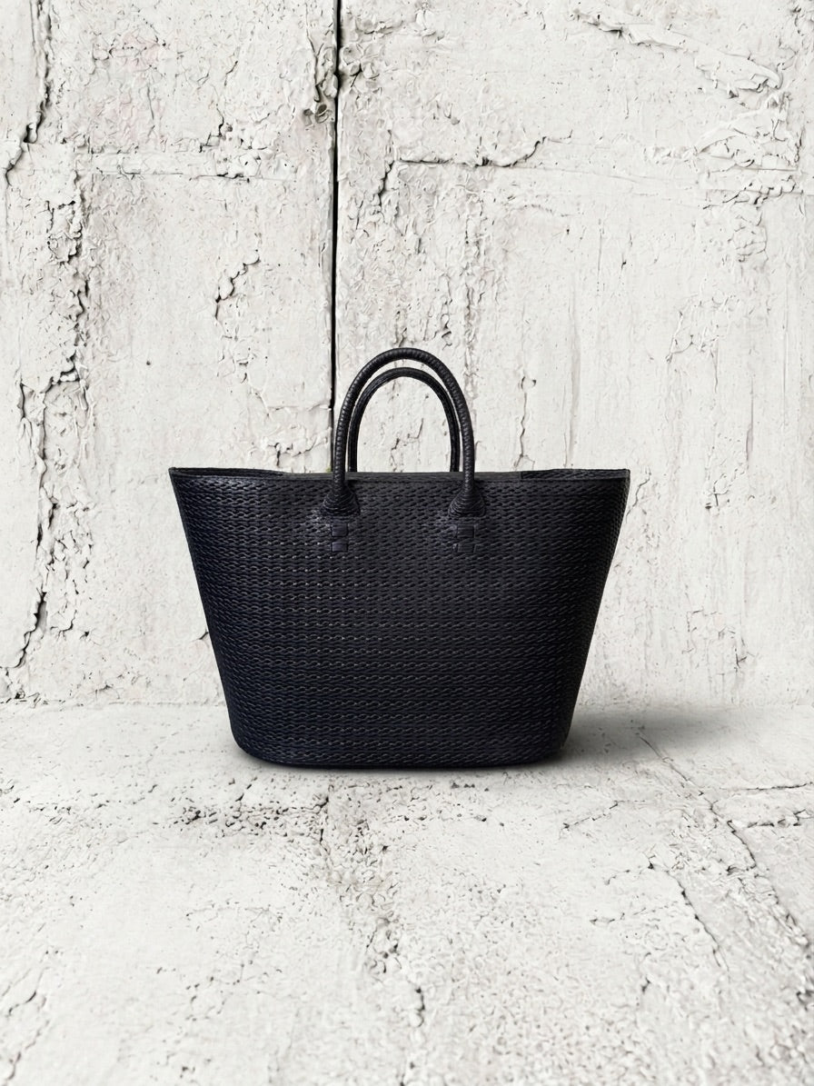 【M.U.L 2026-9】BASKET TOTE M leather stole - 編み込み型押し - Champdelarose