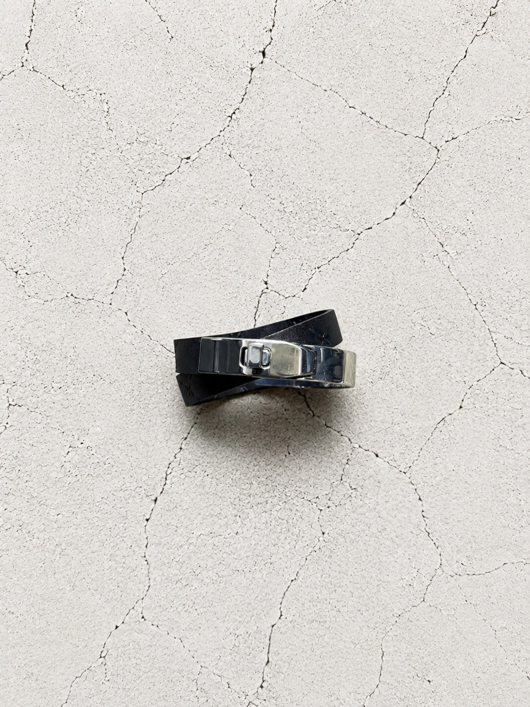 【M.U.L 2026-9】BRACELET - Black キルト型押し - Champdelarose
