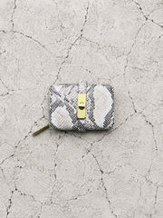 【M.U.L 2026-9】HALF ROUND WALLET - 転写Python - Champdelarose