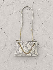 【M.U.L 2026-9】LAYER CHAIN SHOULDER BAG S - 転写Python 洗い加工 - Champdelarose