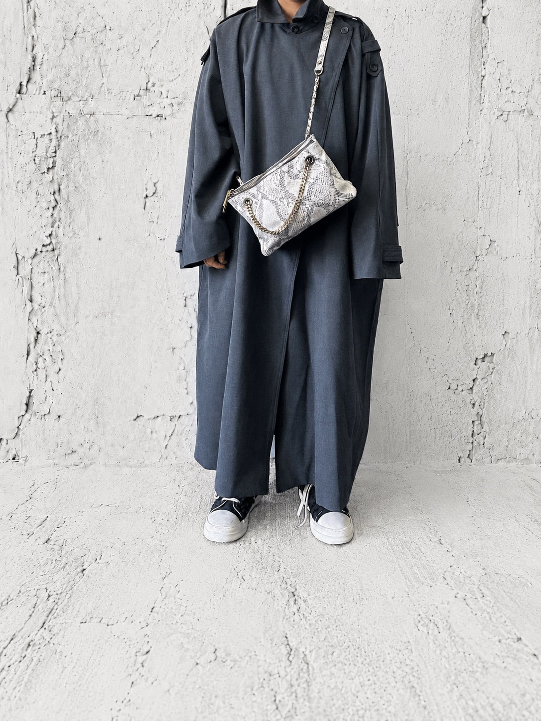 【M.U.L 2026-9】LAYER CHAIN SHOULDER BAG S - 転写Python 洗い加工 - Champdelarose