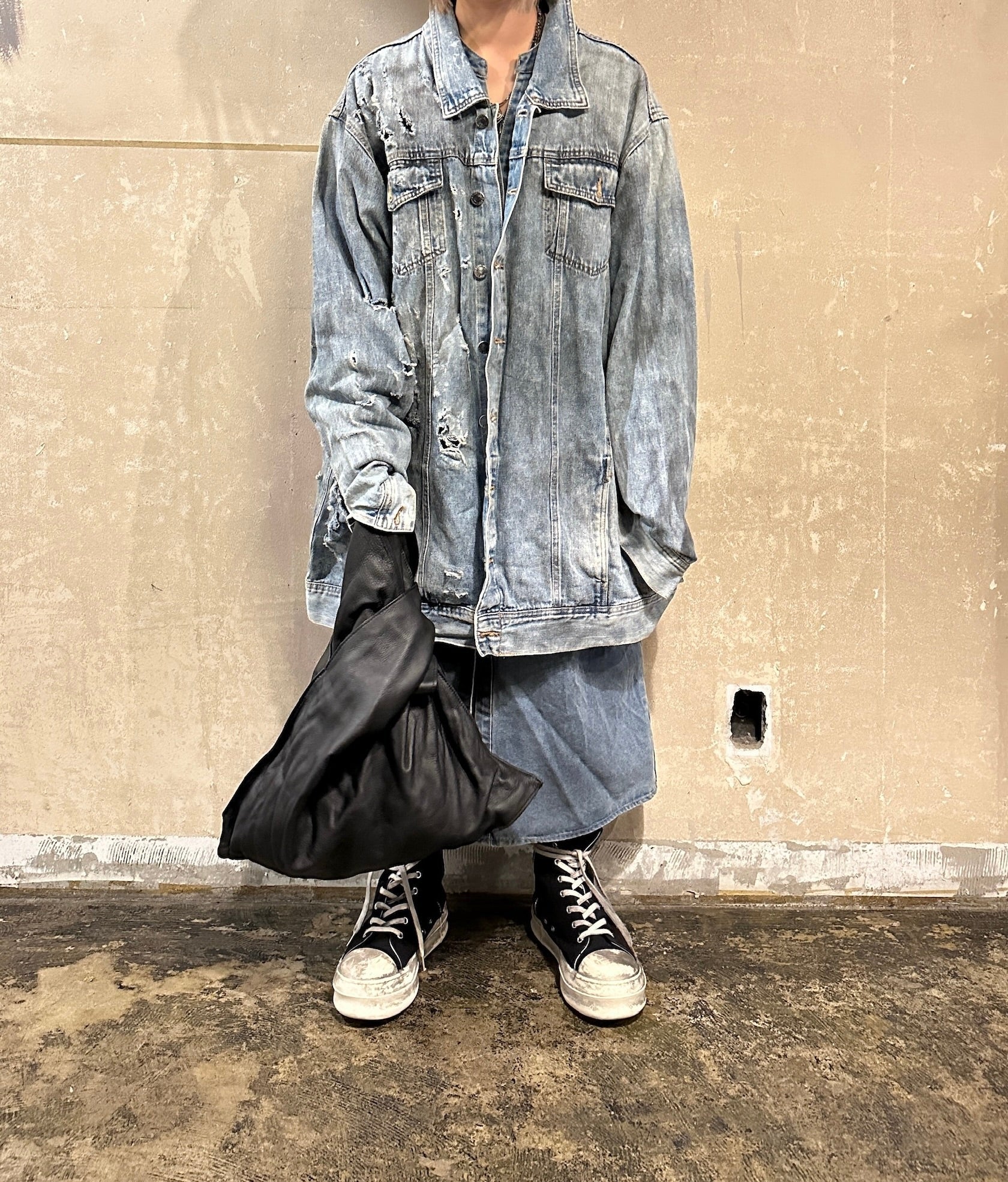 【M.U.L. 2026.3】BANDANA 2WAY - BLACK WASHED - Champdelarose