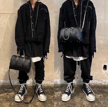 【M.U.L. 2026.3】CHAIN BOSTON BAG - BLACK QUILTING EMBOSS SERIES - Champdelarose