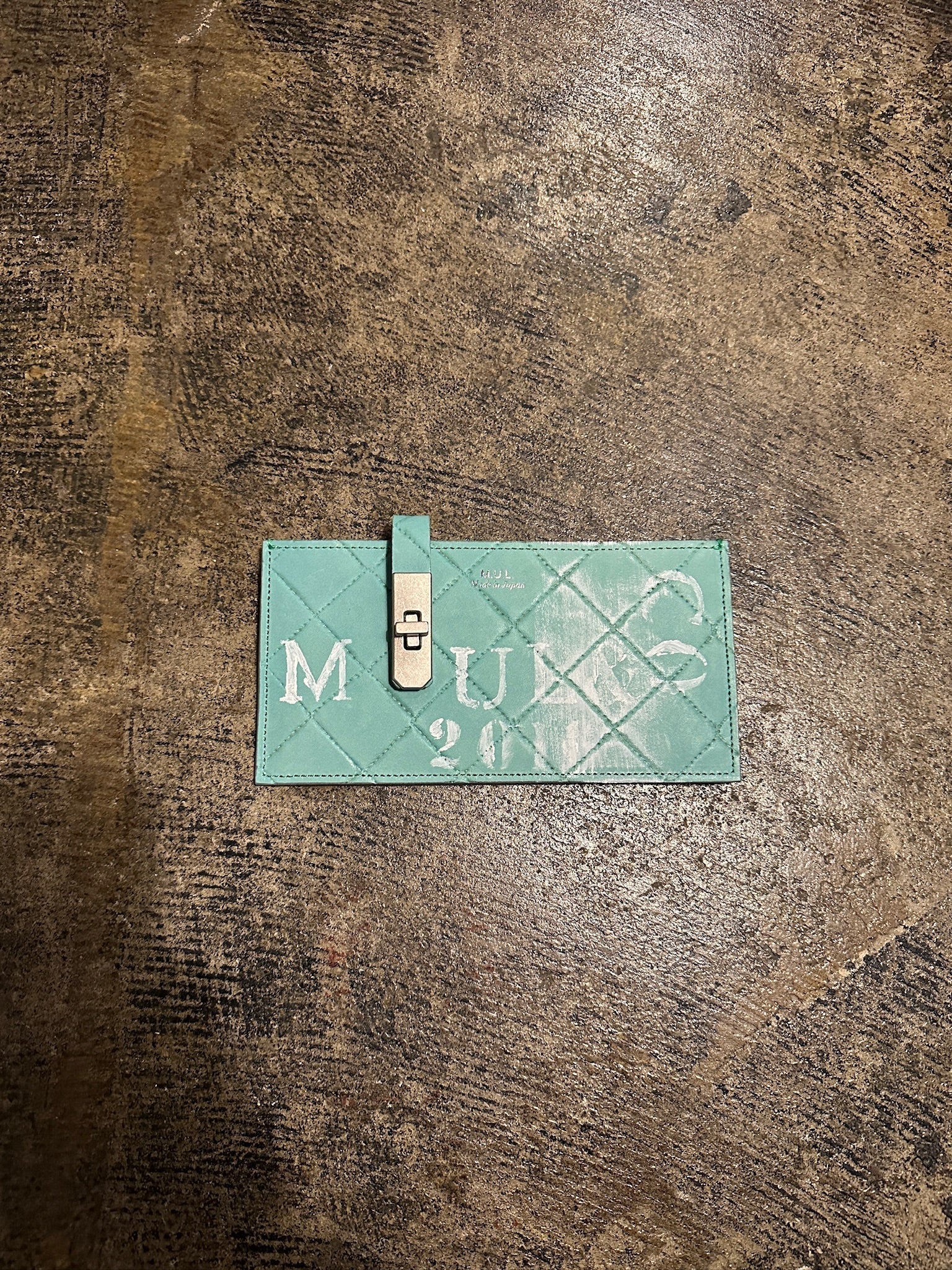 【M.U.L. 2026.3】FLAT LONG WALLET - 淡青緑 - Champdelarose
