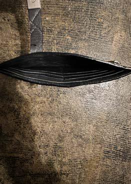 【M.U.L. 2026.3】FLAT LONG WALLET - BLACK SILVER COATING - Champdelarose