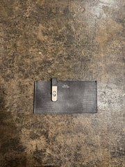 【M.U.L. 2026.3】FLAT LONG WALLET - BLACK SILVER COATING - Champdelarose