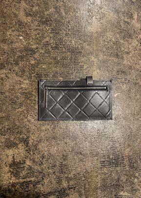 【M.U.L. 2026.3】FLAT LONG WALLET - BLACK SILVER COATING - Champdelarose