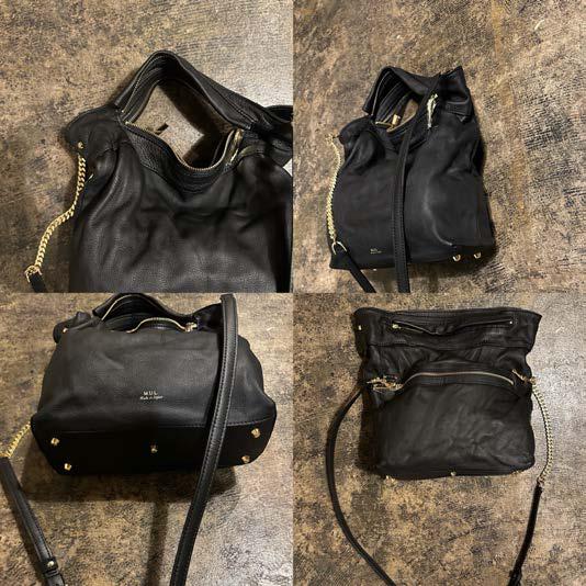 【M.U.L. 2026.3】FOLDABLE 3WAY TOTE - BLACK WASHED - Champdelarose