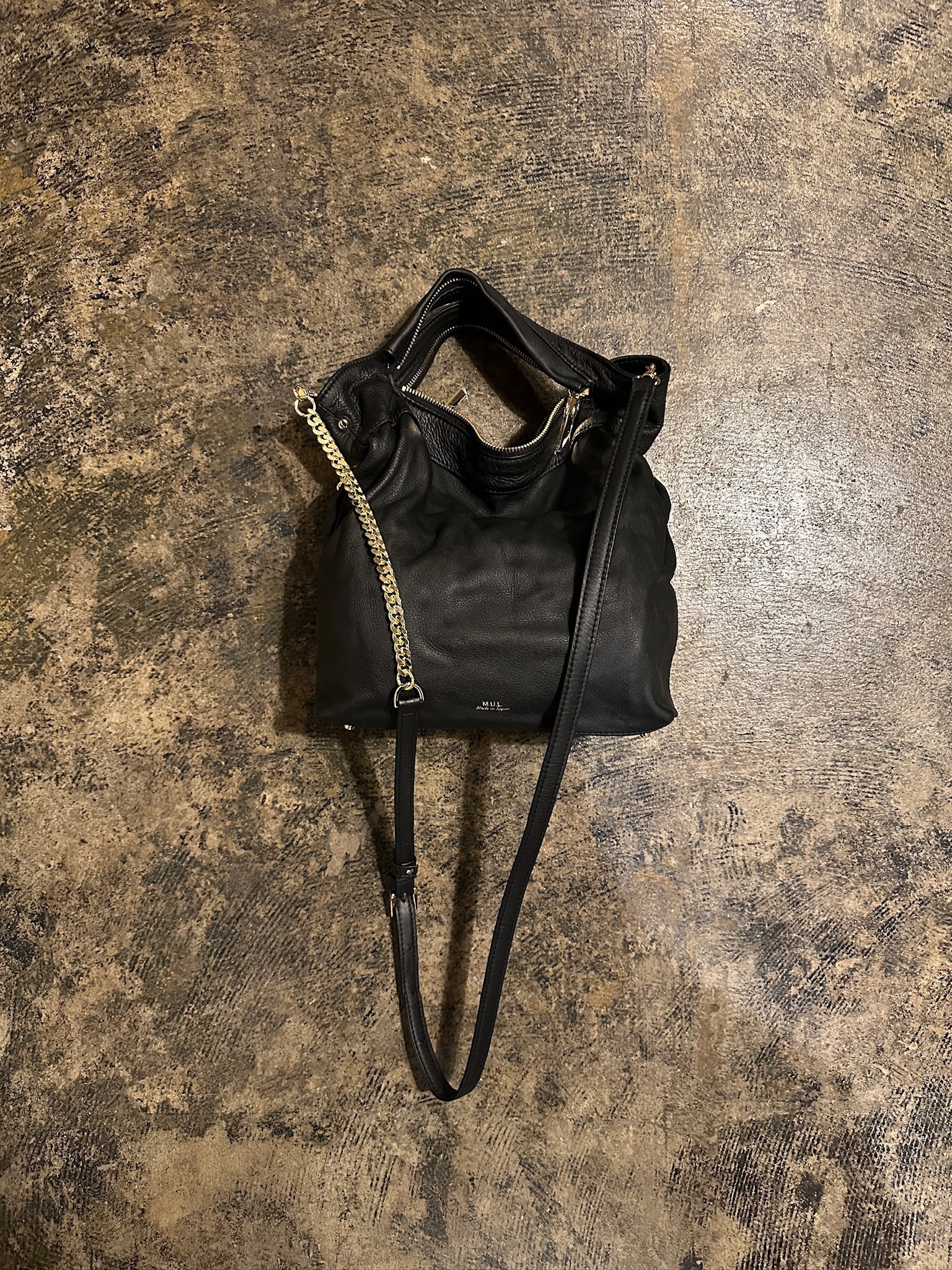 【M.U.L. 2026.3】FOLDABLE 3WAY TOTE - BLACK WASHED - Champdelarose