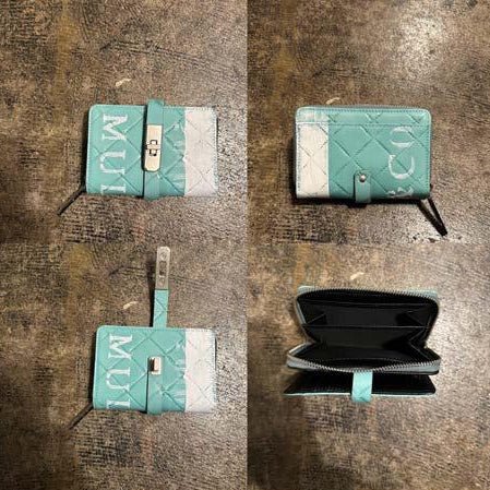 【M.U.L. 2026.3】HALF ROUND WALLET - 淡青緑 - Champdelarose