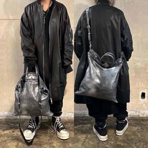 【M.U.L. 2026.3】HELMET BAG L - BLACK SILVER COATING - Champdelarose
