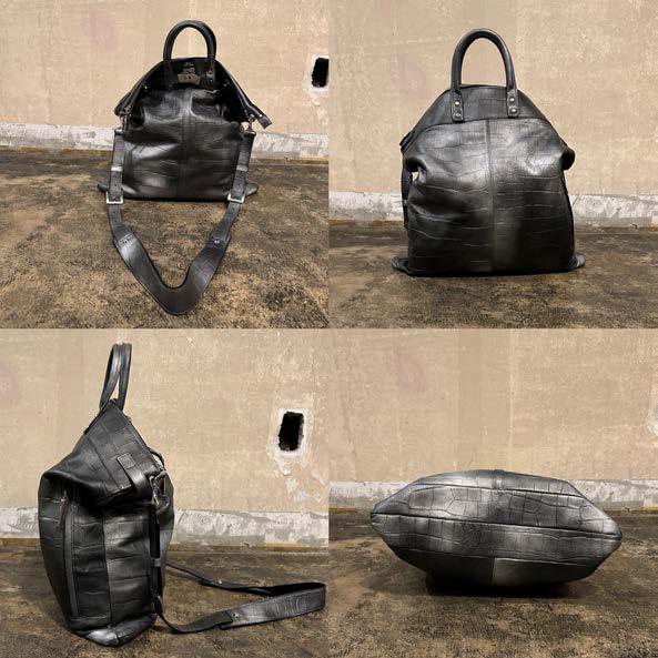 【M.U.L. 2026.3】HELMET BAG L - BLACK SILVER COATING - Champdelarose