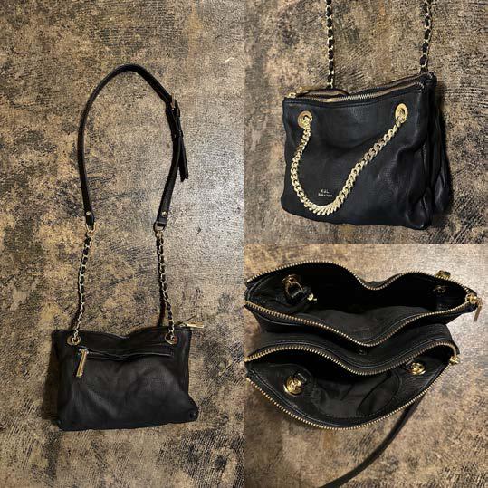 【M.U.L. 2026.3】LAYER CHAIN SHOULDER BAG M - BLACK WASHED - Champdelarose