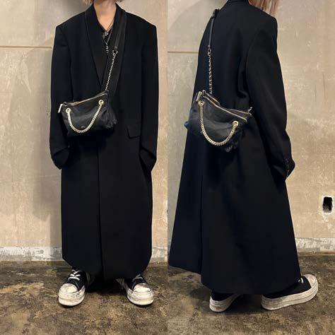 【M.U.L. 2026.3】LAYER CHAIN SHOULDER BAG S - BLACK WASHED - Champdelarose