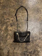 【M.U.L. 2026.3】LAYER CHAIN SHOULDER BAG S - BLACK WASHED - Champdelarose