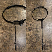 【M.U.L. 2026.3】LEATHER CHAIN BELT - BLACK QUILTING EMBOSS SERIES - Champdelarose