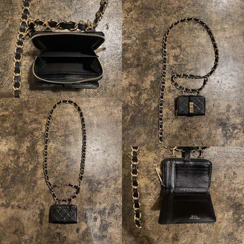 【M.U.L. 2026.3】MINI WALLET BIG CHAIN - BLACK QUILTING EMBOSS SERIES - Champdelarose