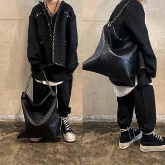 【M.U.L. 2026.3】ONE HANDLESHEET BAG - BLACK QUILTING EMBOSS SERIES - Champdelarose