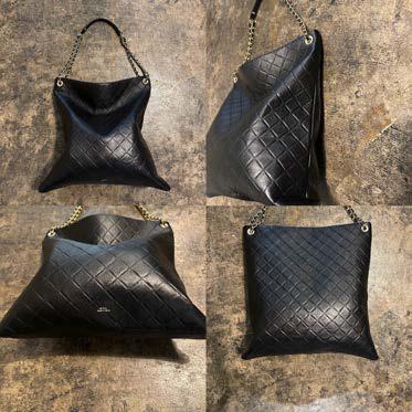 【M.U.L. 2026.3】ONE HANDLESHEET BAG - BLACK QUILTING EMBOSS SERIES - Champdelarose