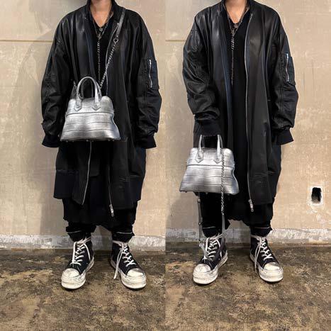 【M.U.L. 2026.3】ROUND TOTE S - BLACK SILVER COATING - Champdelarose