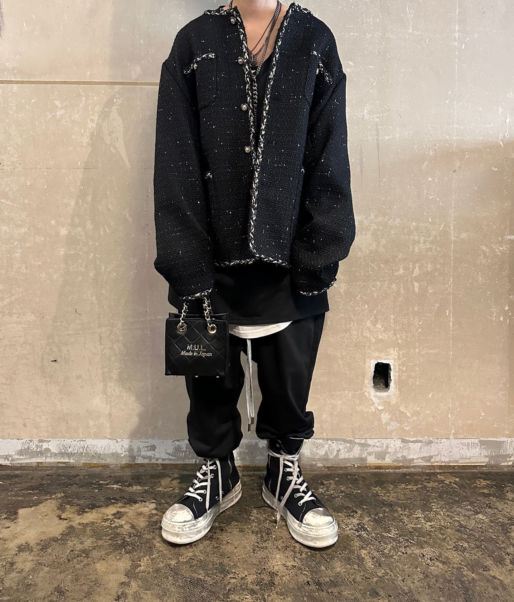 【M.U.L. 2026.3】SHOPPER 15 - BLACK QUILTING EMBOSS SERIES - Champdelarose