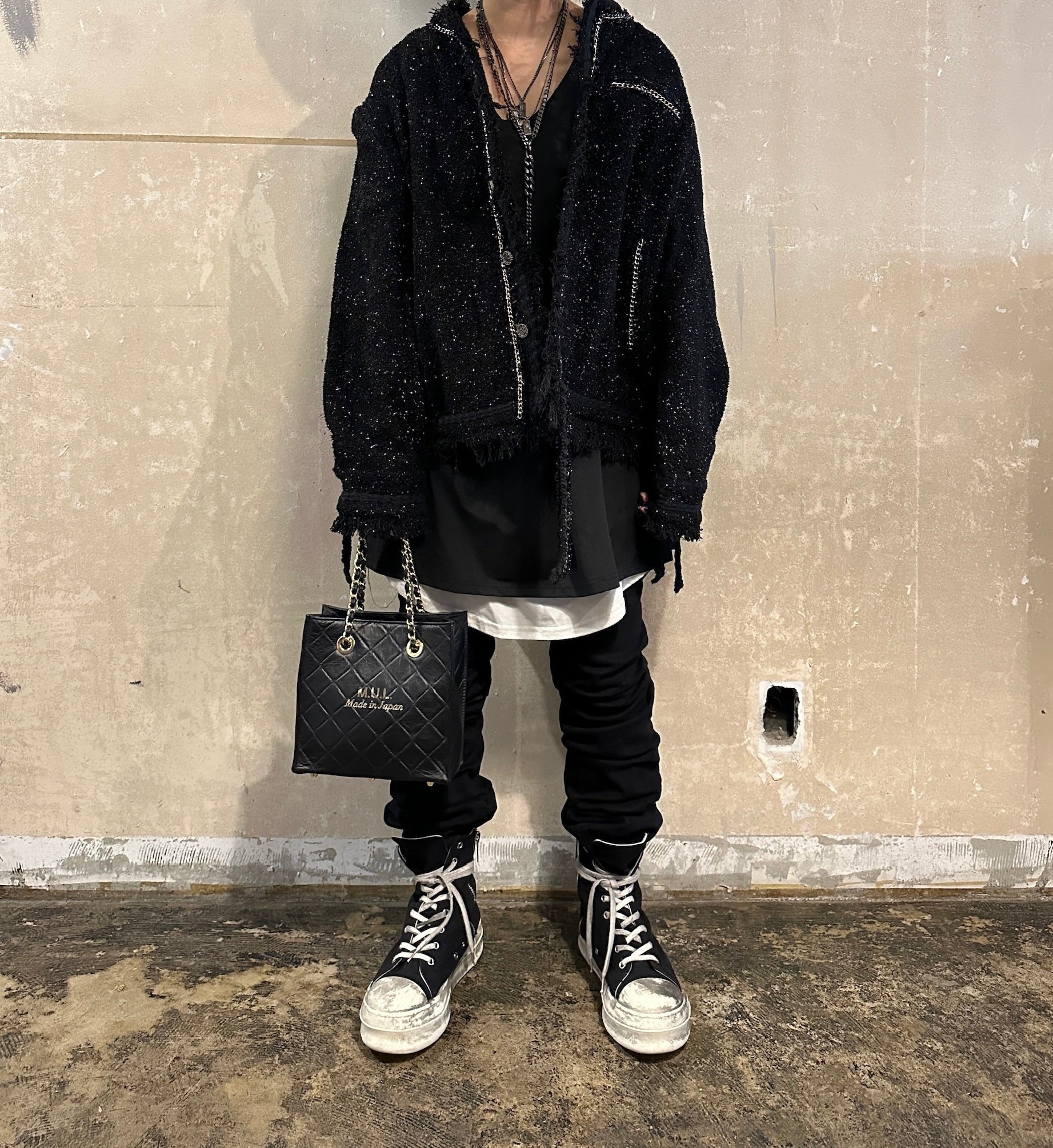 【M.U.L. 2026.3】SHOPPER 20 - BLACK QUILTING EMBOSS SERIES - Champdelarose