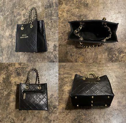 【M.U.L. 2026.3】SHOPPER 20 - BLACK QUILTING EMBOSS SERIES - Champdelarose