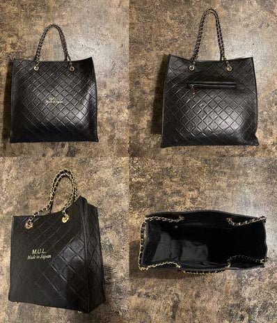 【M.U.L. 2026.3】SHOPPER 30 - BLACK QUILTING EMBOSS SERIES - Champdelarose