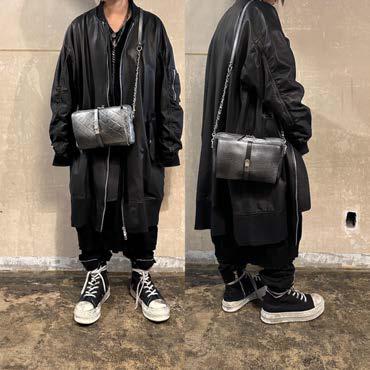 【M.U.L. 2026.3】SHOULDER BAG - BLACK SILVER COATING - Champdelarose