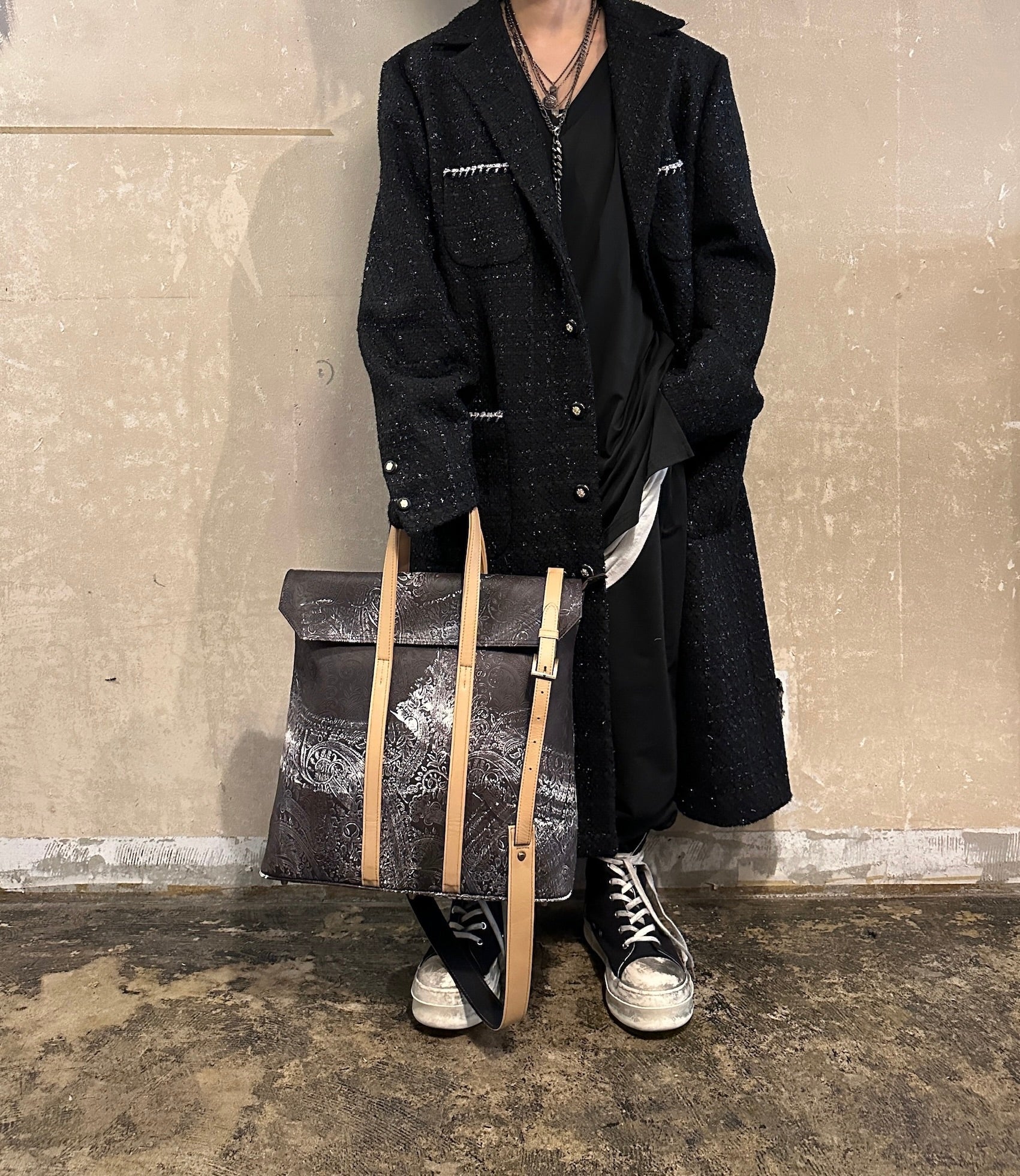 【M.U.L. 2026.3】SQUARE FLAP TOTE L - VINTAGE COGNAC BROWN - Champdelarose