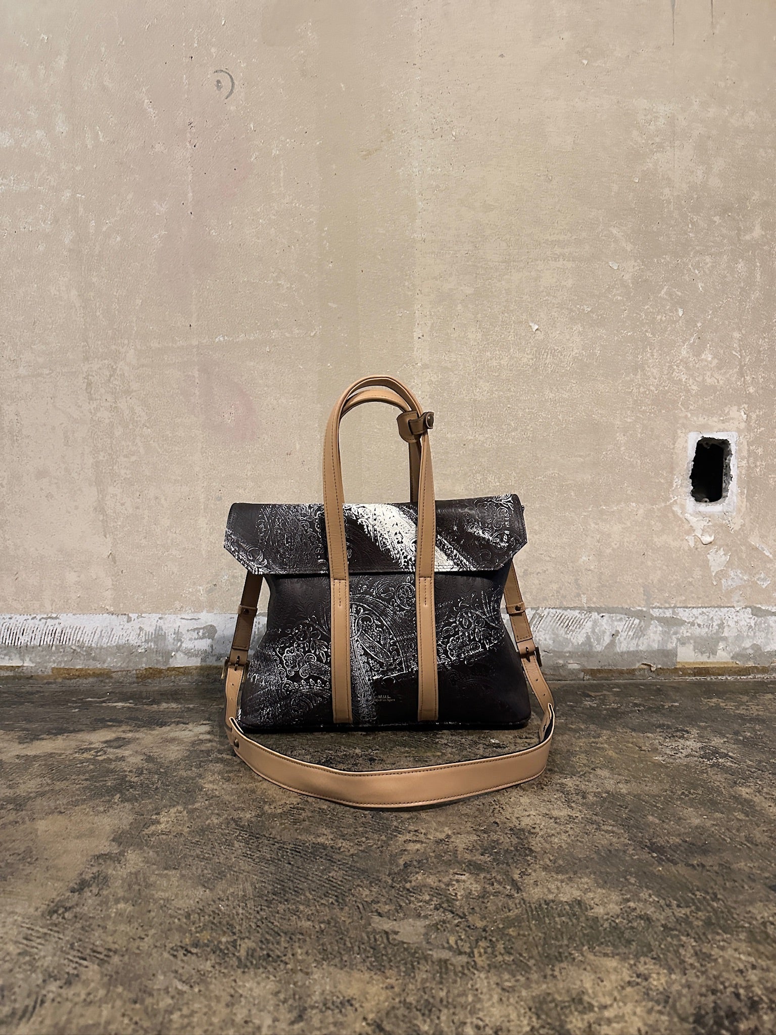 【M.U.L. 2026.3】SQUARE FLAP TOTE M - VINTAGE COGNAC BROWN - Champdelarose