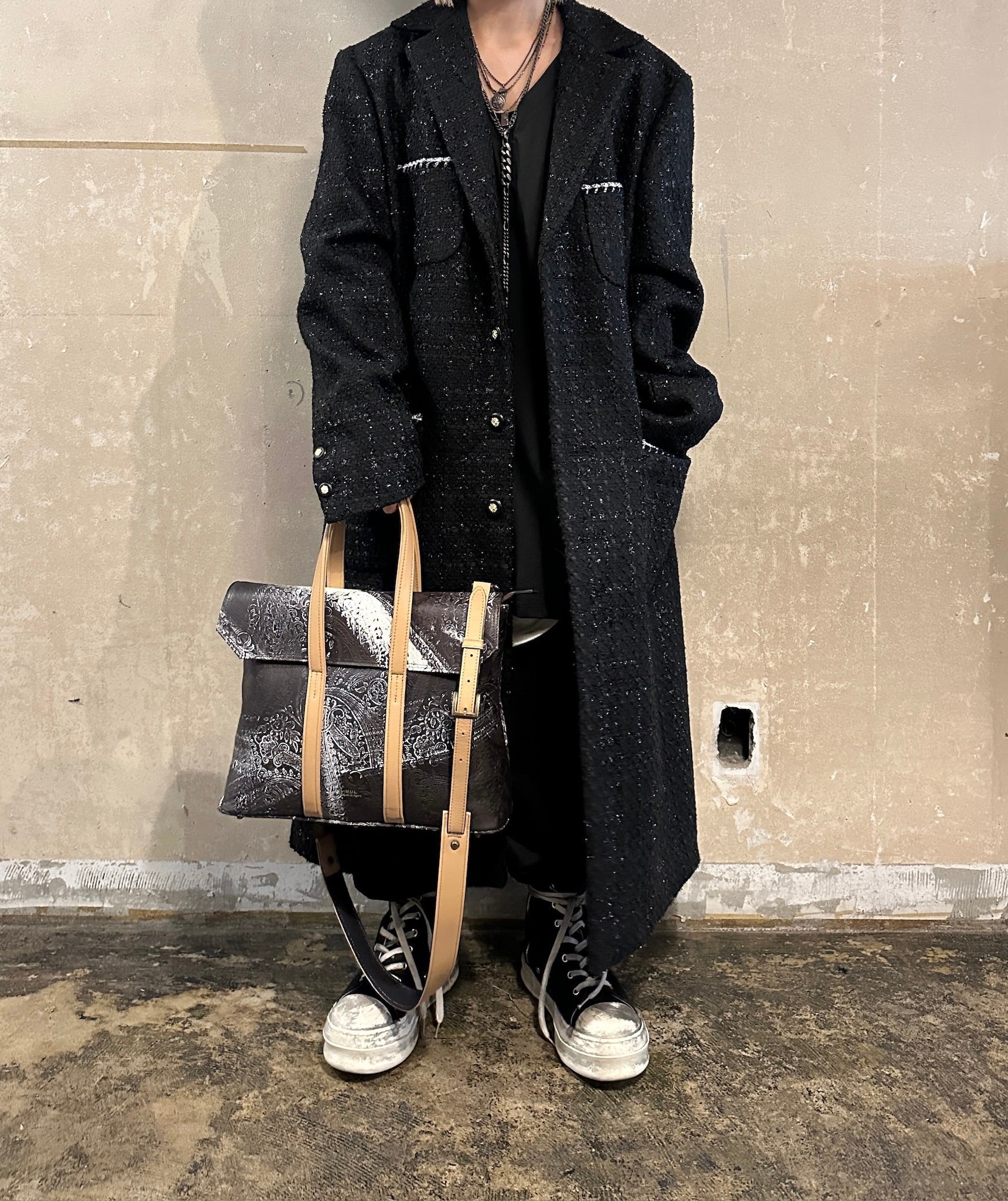 【M.U.L. 2026.3】SQUARE FLAP TOTE M - VINTAGE COGNAC BROWN - Champdelarose