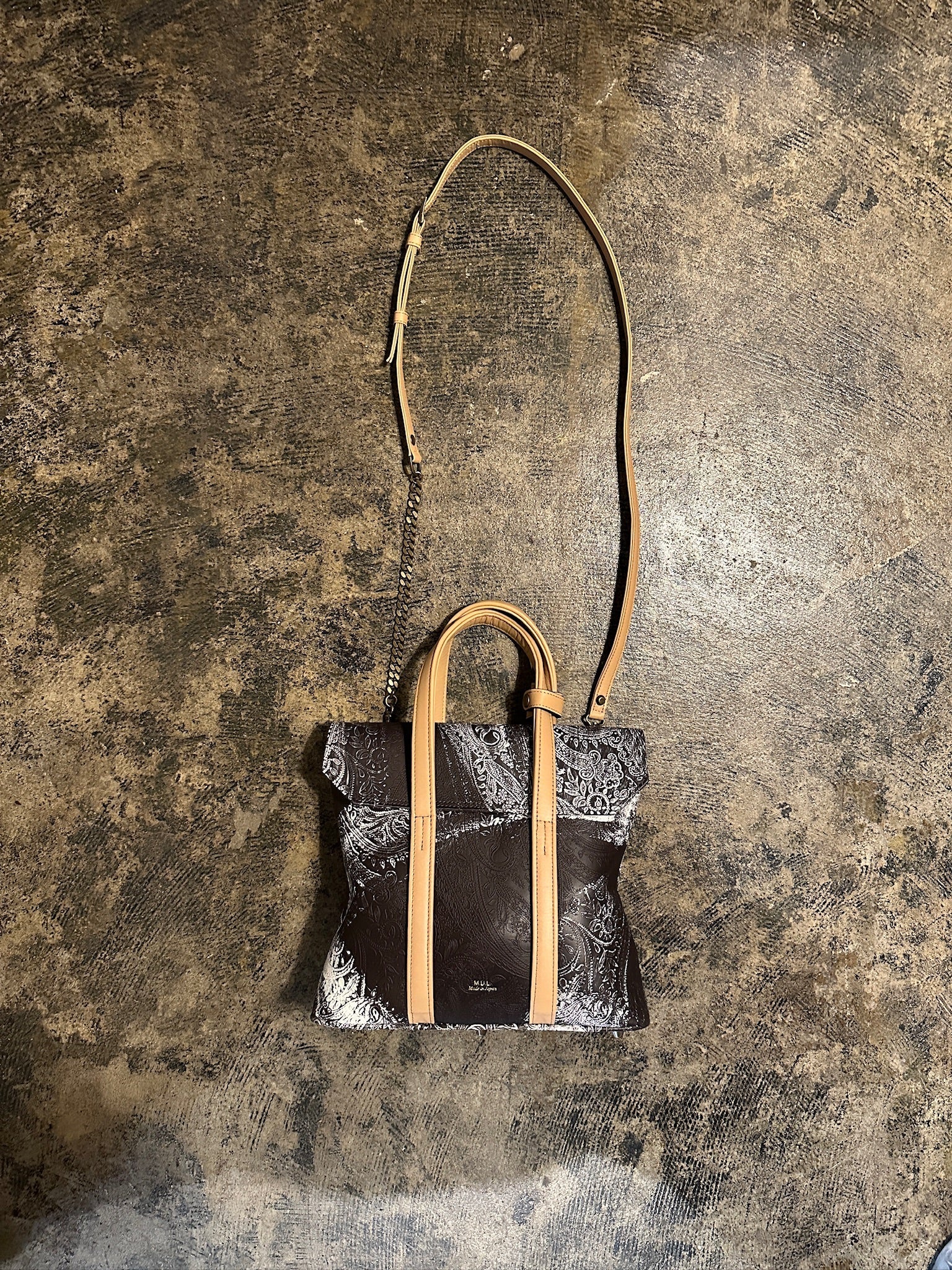 【M.U.L. 2026.3】SQUARE FLAP TOTE S - VINTAGE COGNAC BROWN - Champdelarose