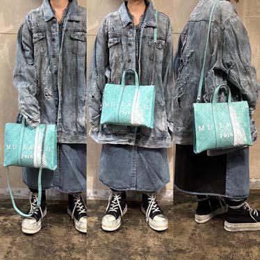 【M.U.L. 2026.3】SQUARE TOTE S - 淡青緑 - Champdelarose