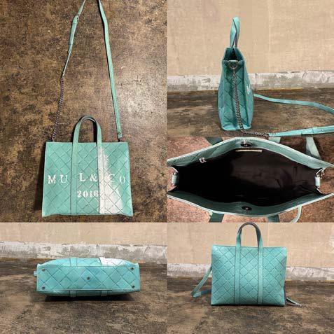 【M.U.L. 2026.3】SQUARE TOTE S - 淡青緑 - Champdelarose