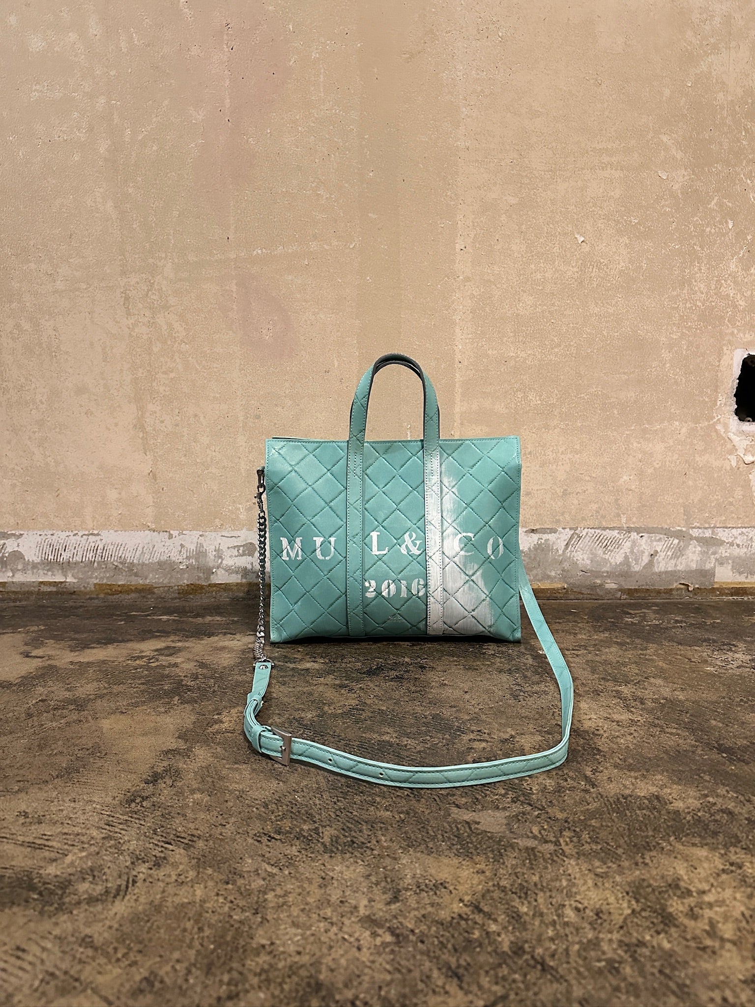 【M.U.L. 2026.3】SQUARE TOTE S - 淡青緑 - Champdelarose