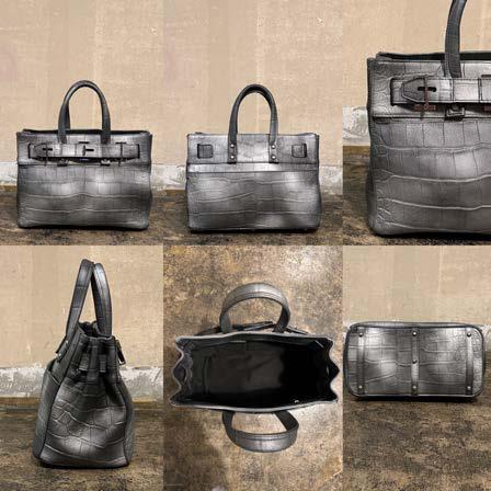【M.U.L. 2026.3】STUD TOTE S with KEY STRAP - BLACK SILVER COATING - Champdelarose