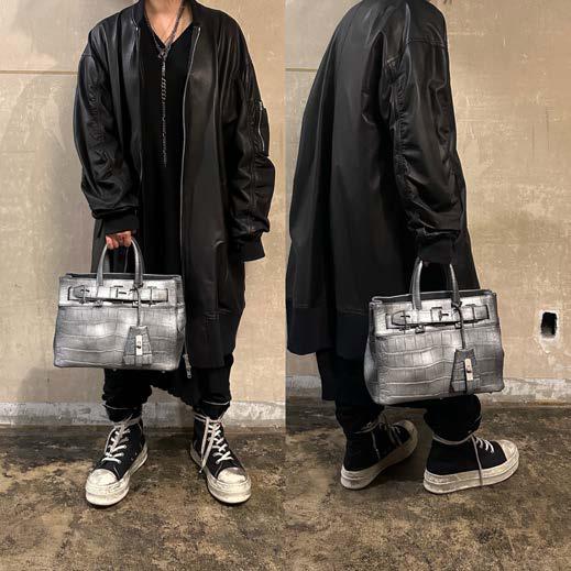 【M.U.L. 2026.3】STUD TOTE S with KEY STRAP - BLACK SILVER COATING - Champdelarose