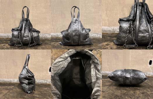 【M.U.L. 2026.3】TRUSS TOTE L - BLACK SILVER COATING - Champdelarose