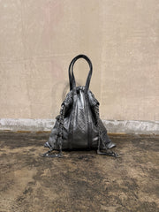 【M.U.L. 2026.3】TRUSS TOTE M - BLACK SILVER COATING - Champdelarose