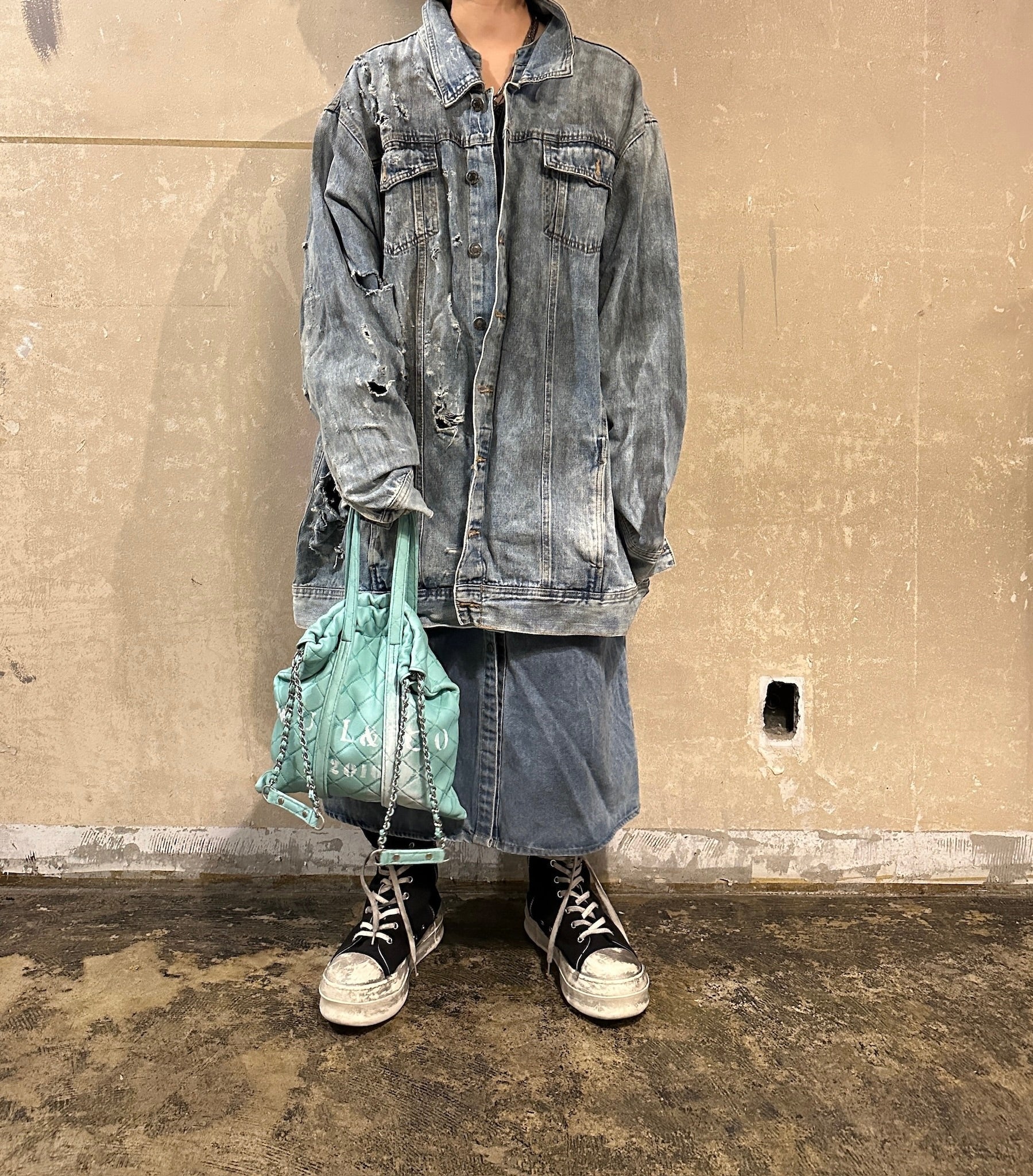 【M.U.L. 2026.3】TRUSS TOTE S - 淡青緑 - Champdelarose