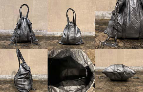 【M.U.L. 2026.3】TRUSS TOTE S - BLACK SILVER COATING - Champdelarose