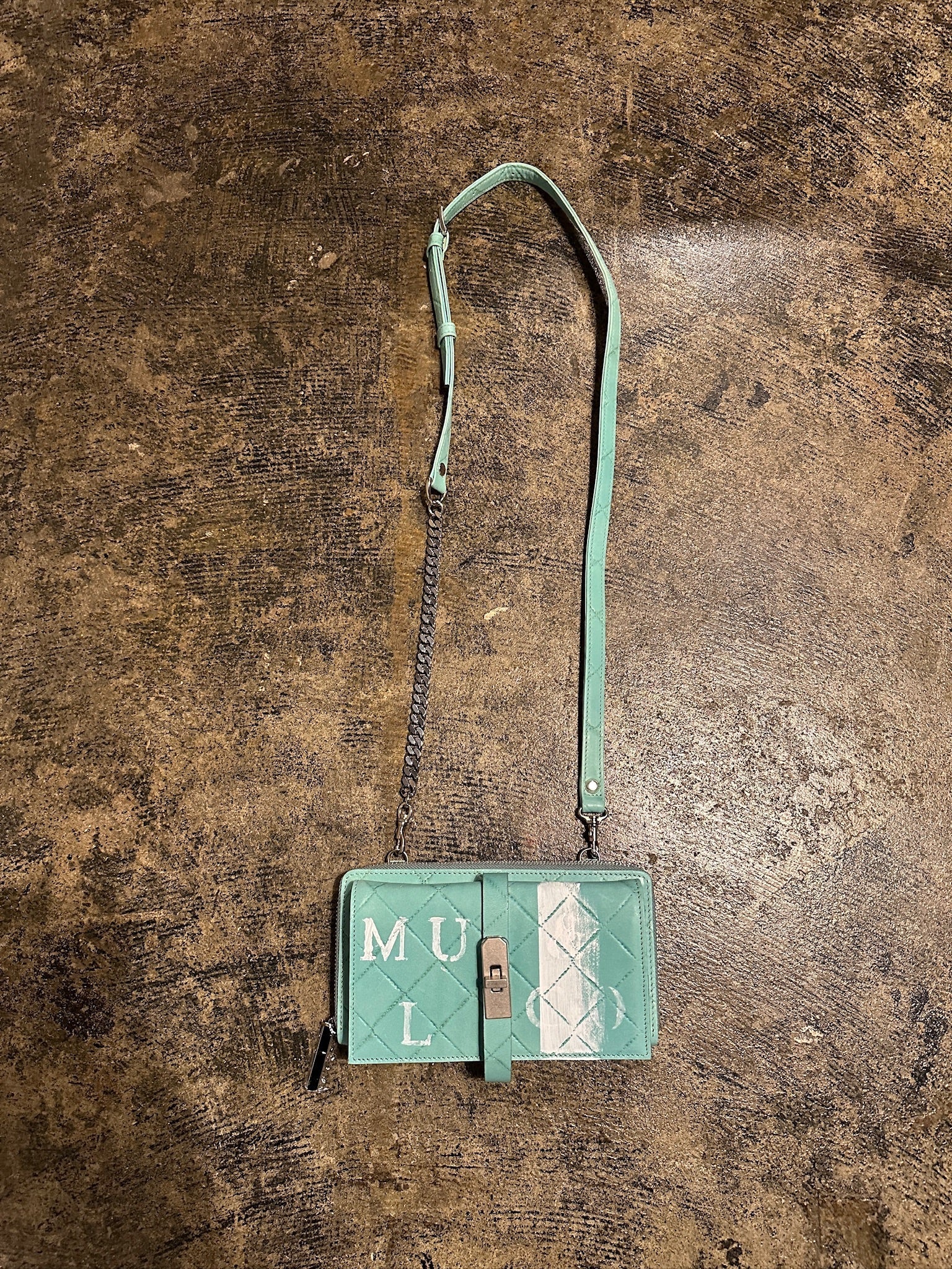 【M.U.L. 2026.3】WALLET SHOULDER - 淡青緑 - Champdelarose