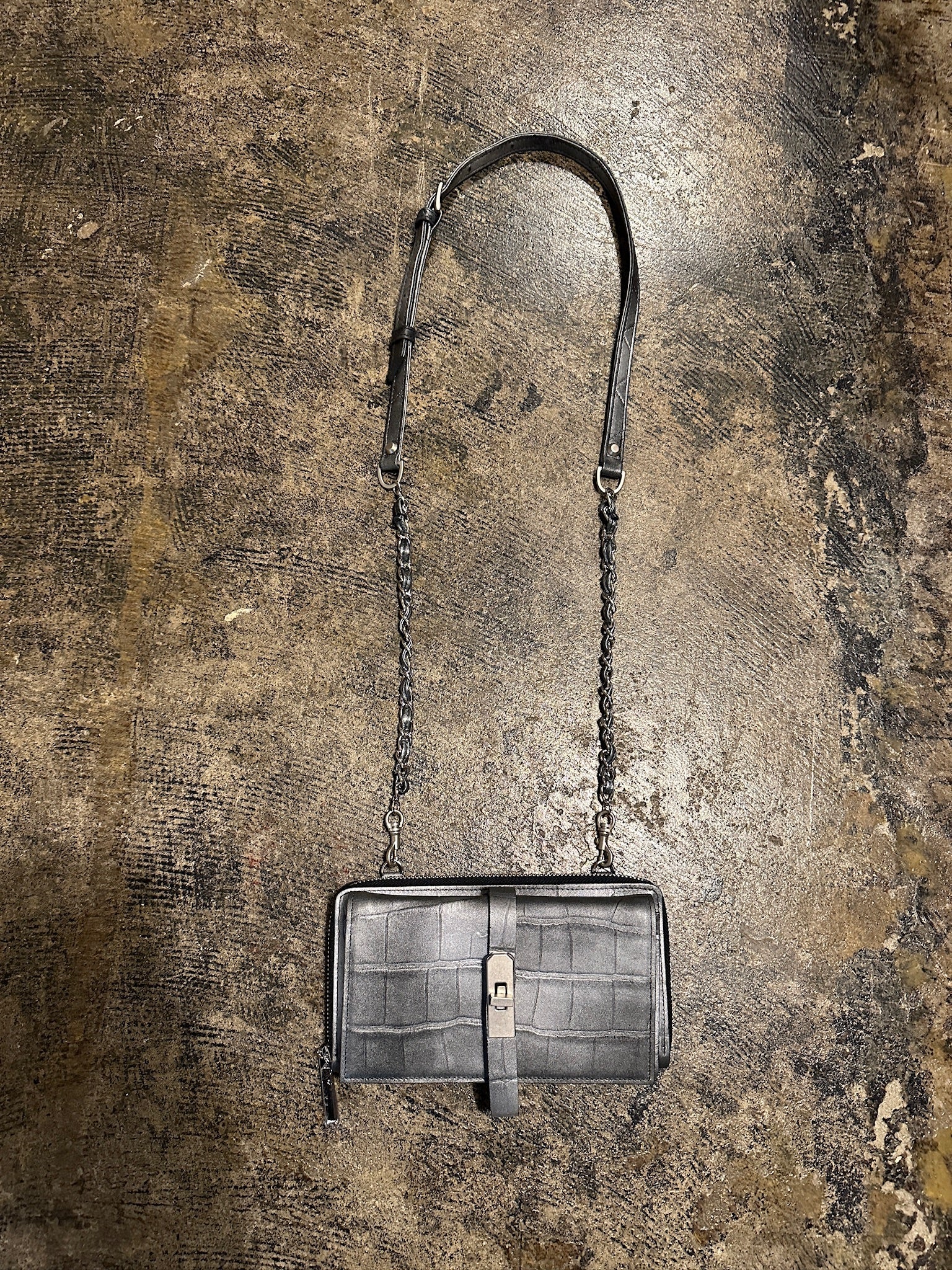 【M.U.L. 2026.3】WALLET SHOULDER - BLACK SILVER COATING - Champdelarose