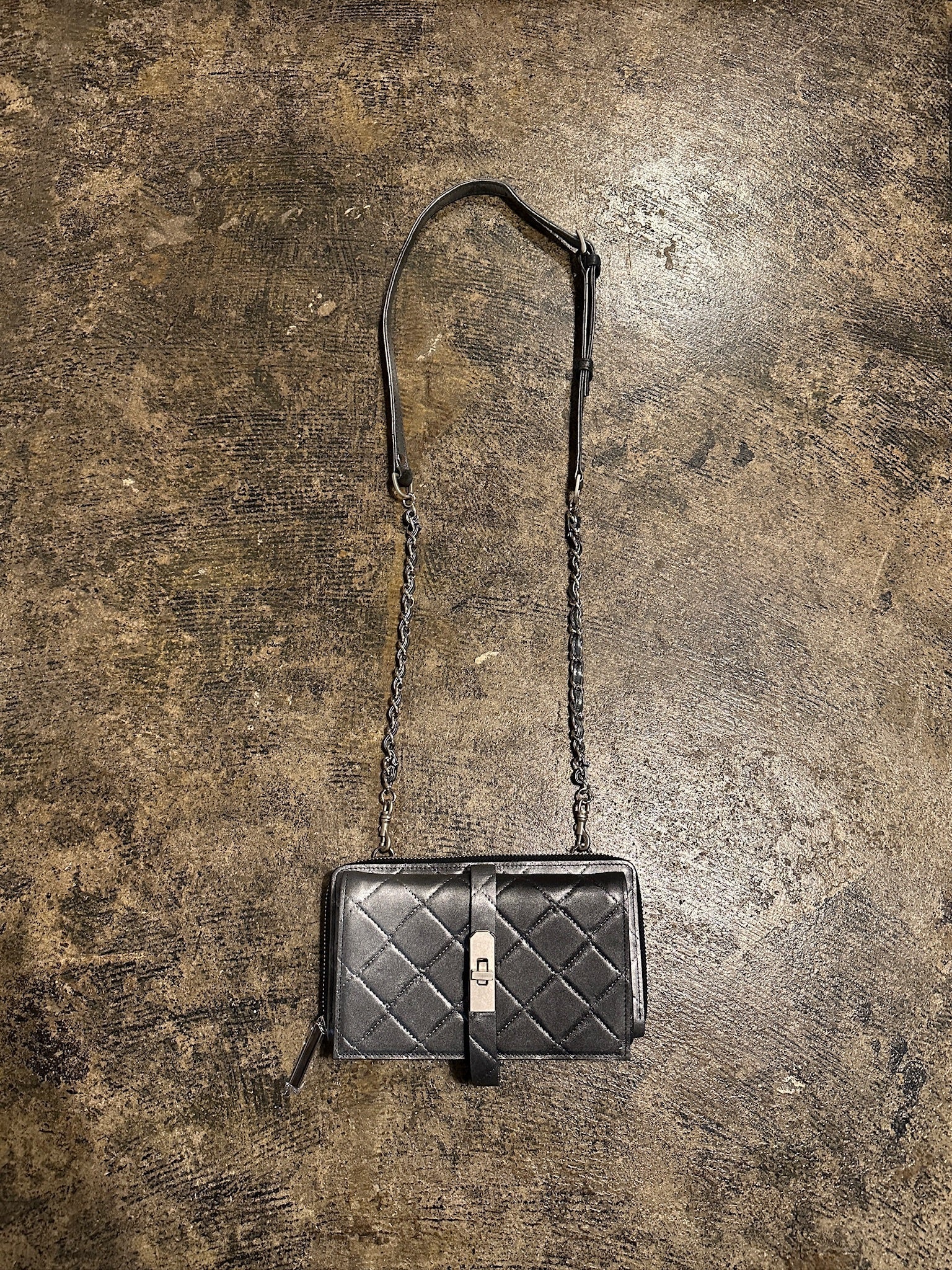 【M.U.L. 2026.3】WALLET SHOULDER - BLACK SILVER COATING - Champdelarose