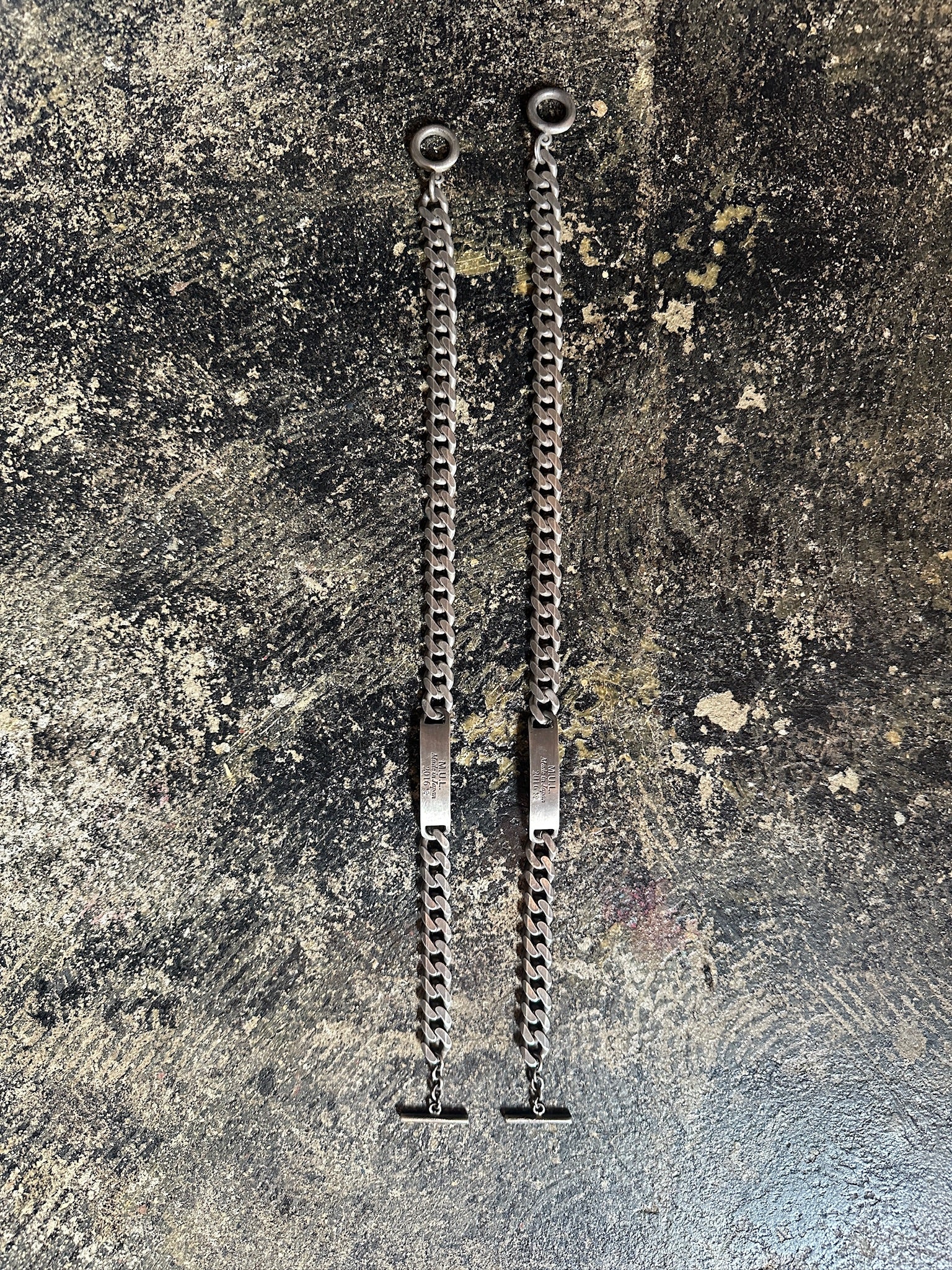 【M.U.L. ACCESSORY Vol.3】MULA117 ダイヤモンドプレート ダブルBチェーンブレスレット - Champdelarose