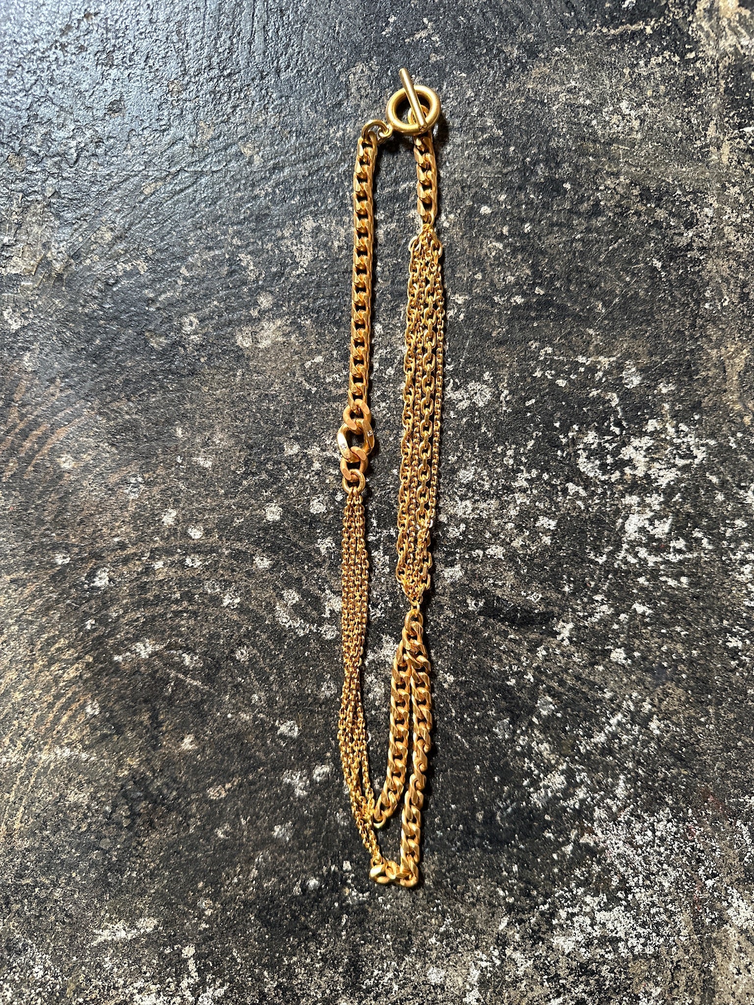 【M.U.L. ACCESSORY Vol.3】MULA119 ダイヤモンド MIXチェーンショートネックレス - Champdelarose